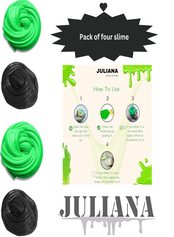 Juliana Fluffy Stretchy Soft Combo Butter Slimes Toy for Girls and Boys (Pack of 5-Free activator) (Multicolor 11) - Image 2